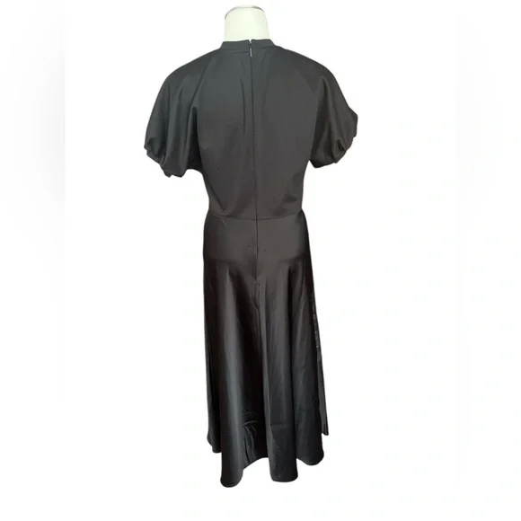 NWOT Ted Baker Short sleeve bias cut midi slip dress black size 1 US 4 Small